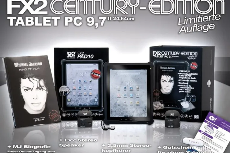 Bild: Neuer Tablet-PC von Faktor zwei mit exklusiver Michael Jackson Biografie