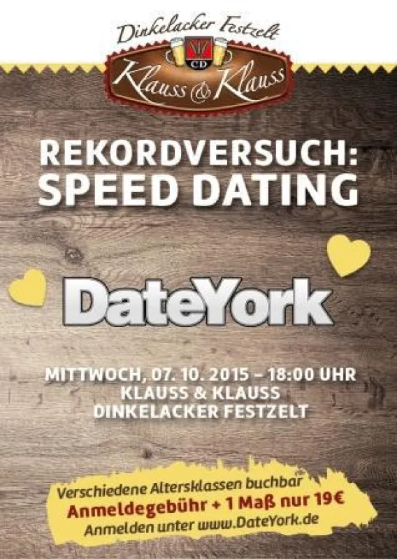 Rekordversuch im Speed Dating auf dem Cannstatter Wasen