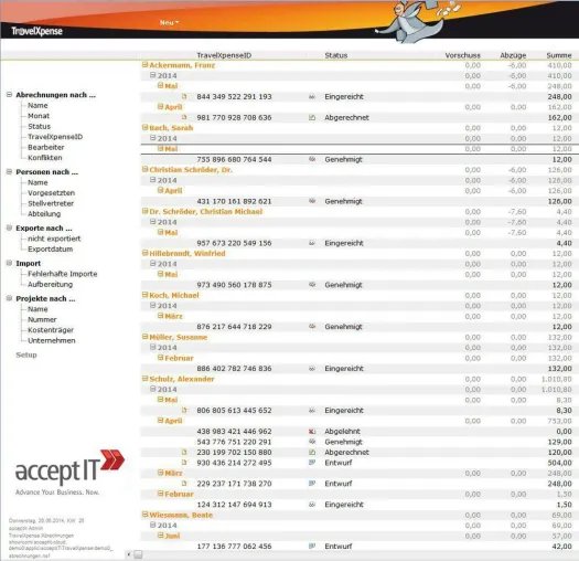 Bild: TravelXpense 3.6: Oberfläche und Workflow verbessert