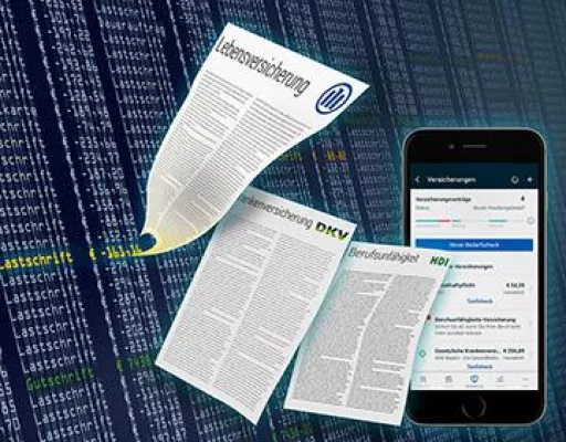 Bild: treefin - Ab sofort automatisches Anlegen der Versicherungsdaten aus Kontoumsatzen moglich