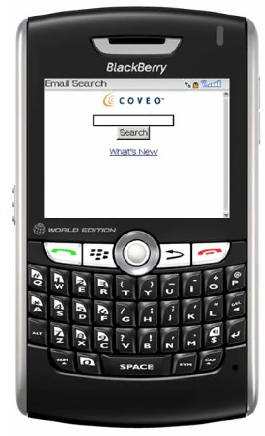 Coveosuche auf BlackBerry