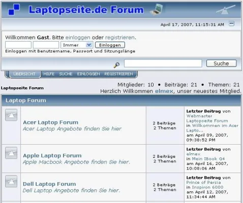 Bild: Laptopseite.de eröffnet Laptop Forum
