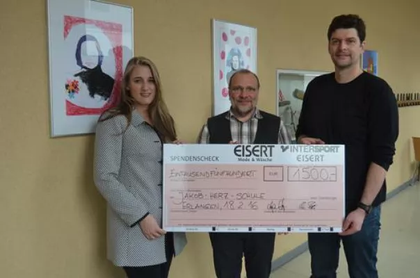 Bild: EISERT spendet € 1.500,00 an die Jakob-Herz-Schule