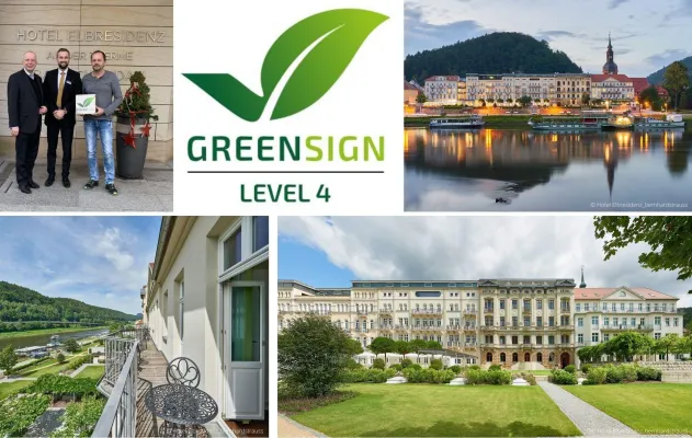 Nachhaltigkeits-Auszeichnung für das Hotel Elbresidenz in Bad Schandau Bild: Nachhaltigkeits-Auszeichnung für das Hotel Elbresidenz in Bad Schandau