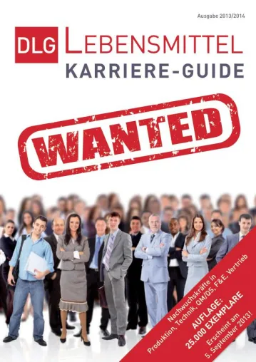 Bild: Talente finden mit dem DLG Lebensmittel Karriere-Guide 2013: foodjobs.de kooperiert mit DLG Lebensmittel