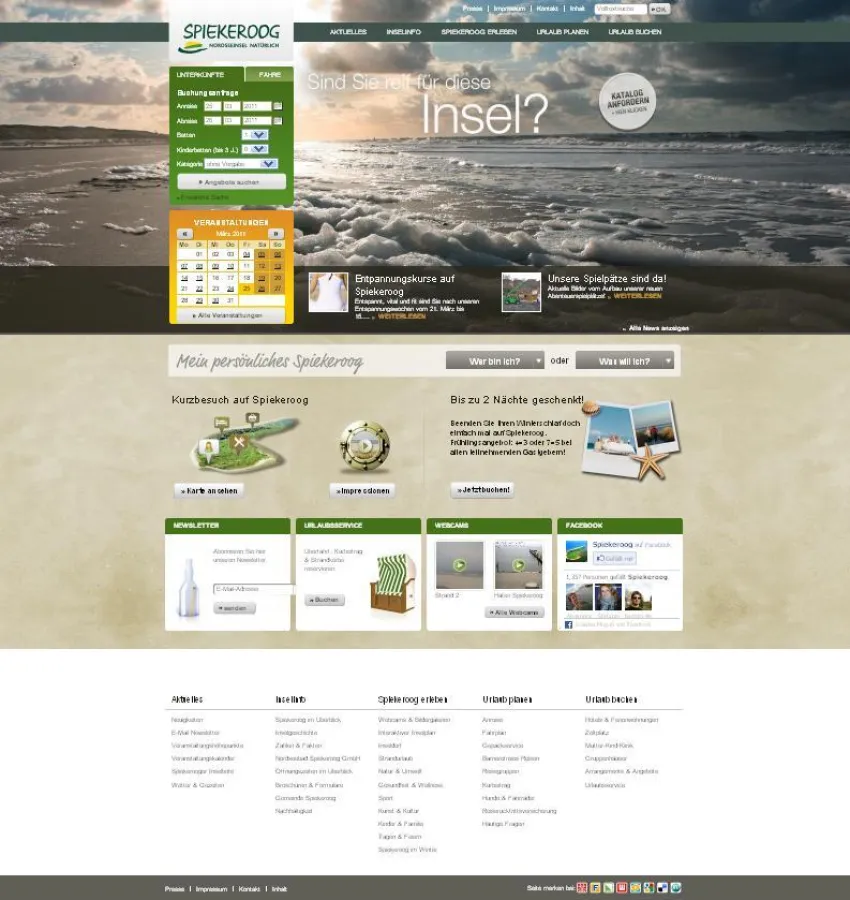 Startseite von www.spiekeroog.de