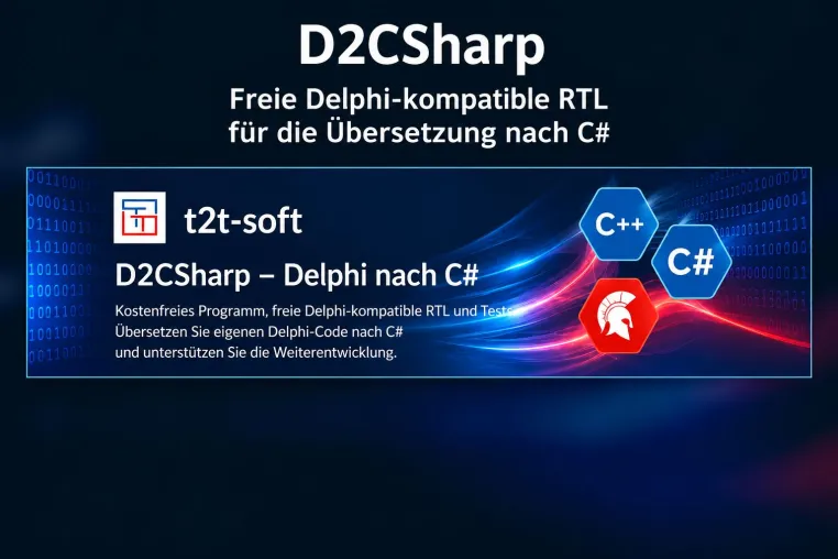 Bild: D2CSharp: Freie Delphi-kompatible RTL für C# auf GitHub veröffentlicht