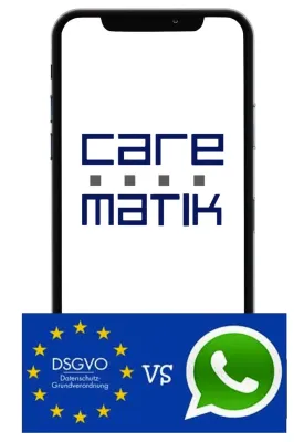 Bild: Eine Mitarbeiter-App für die DSGVO-konforme Kommunikation im Pflegedienst