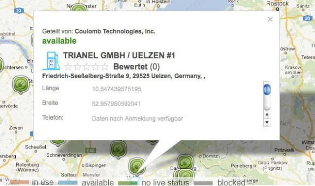 Bild: PlugSurfing.de zeigt erstmals Live-Status von über 6.000 Stromtankstellen an