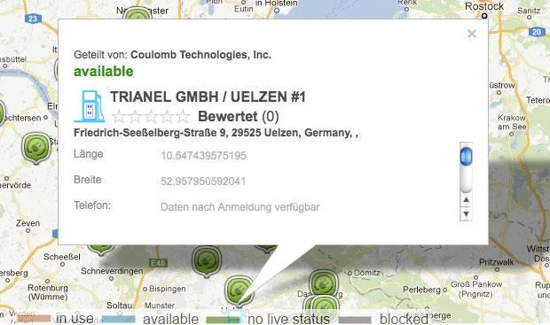 Bild: PlugSurfing.de zeigt erstmals Live-Status von über 6.000 Stromtankstellen an
