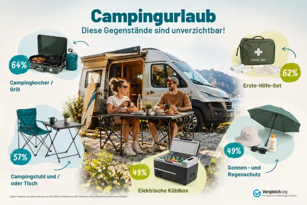 Bild: Powerbank, Kühlbox, Kaffee – Camping wird komfortabler, aber nicht luxuriös