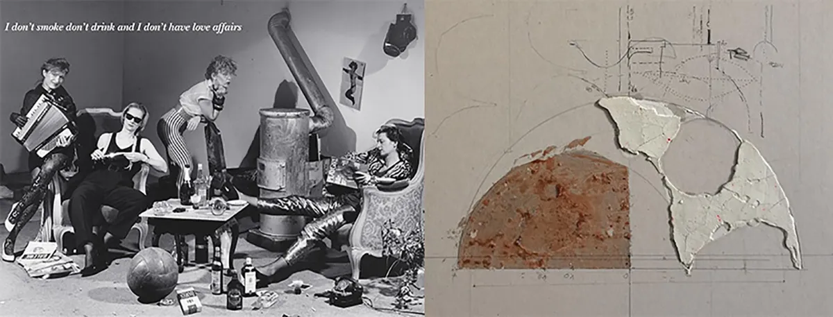 links: © DIE DAMEN, Bildrecht, 2019 und rechts: © Karine Fauchard, Ausschnitt, 2019