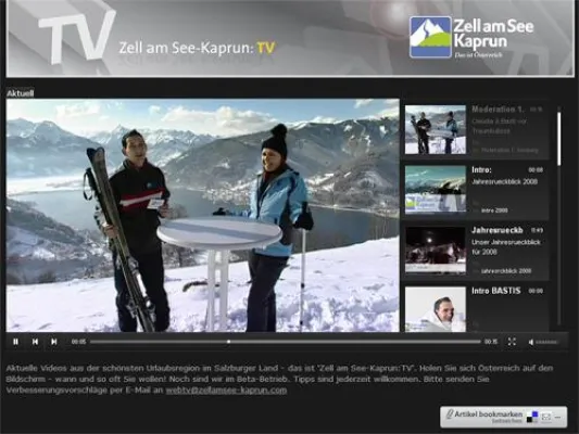 Bild: Urlaub am Bildschirm - Zell am See-Kaprun startet Web-TV