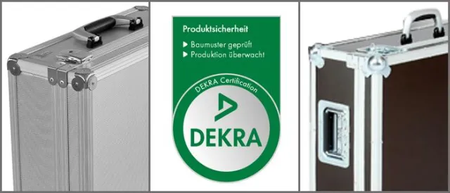 Bild: faisst Koffer mit Dekra-Siegel ausgezeichnet