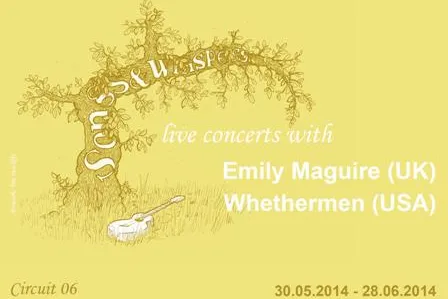 Singer-Songwritern aus London tourt mit Folk-Trio aus den USA im Rahmen des Musiknetzwerks "SONGS & WHISPERS" Bild: Singer-Songwritern aus London tourt mit Folk-Trio aus den USA im Rahmen des Musiknetzwerks "SONGS & WHISPERS"