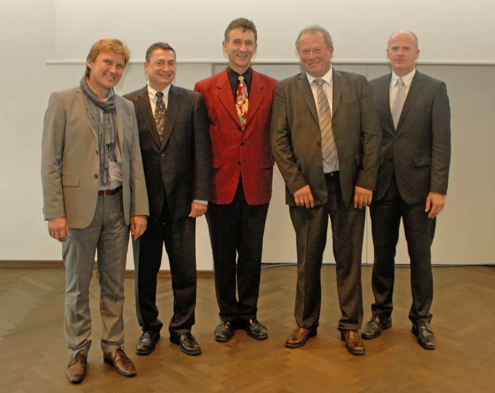 Referenten und Veranstalter v.l.n.r.: Reinhard Eberl-Pacan, Christoph Ewald, Frieder Kircher, Peter Hilgers und Stefan Koch