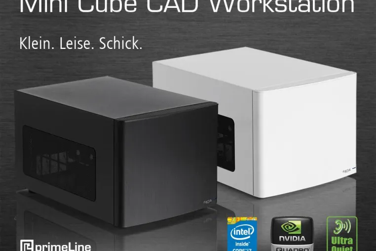 Bild: Klein, leise und schick – Die neuen Mini CAD Workstations im Cube-Format von primeLine