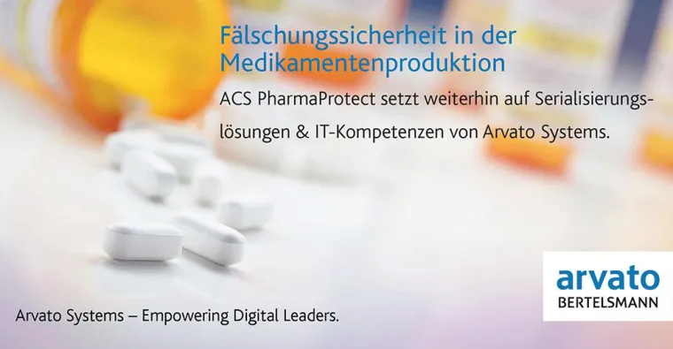 Bild: ACS PharmaProtect verlängert Vertragsbeziehungen mit Arvato Systems