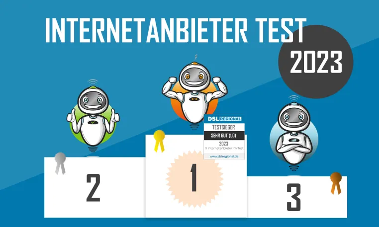 Bild: DSLregional.de präsentiert Ergebnisse des Internetanbieter-Tests 2023