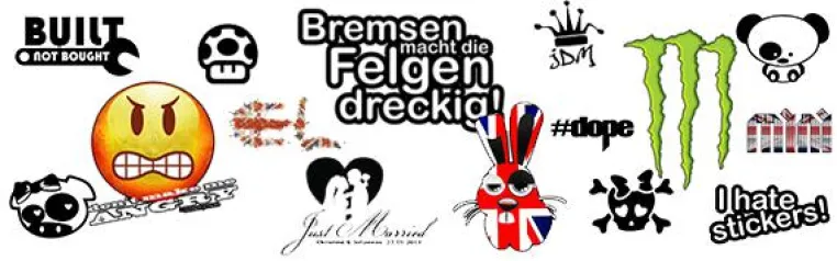 Autoaufkleber voll im Trend Bild: Autoaufkleber voll im Trend