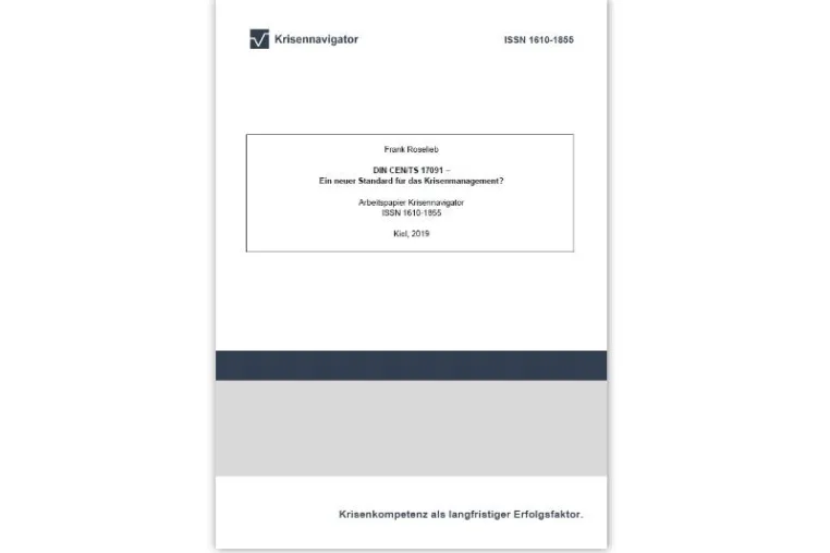 Bild: DIN CEN/TS 17091 – Ein neuer Standard für das Krisenmanagement?