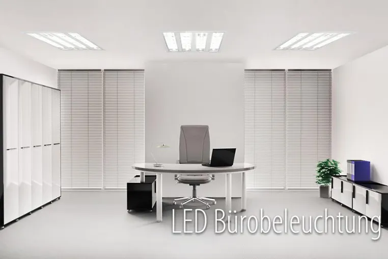 Bild: LED Beleuchtung in Büroräumen