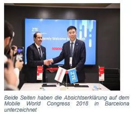 Bild: ZTE kooperiert mit Ooredoo Group als Vorreiter bei der Kommerzialisierung von 5G