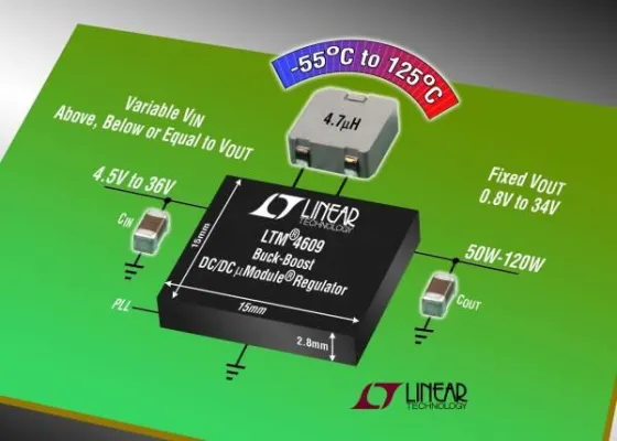 Bild: Linear Technology: Aufwärts-/Abwärts-DC/DC-uModule-Regler für den Temperaturbereich (...)