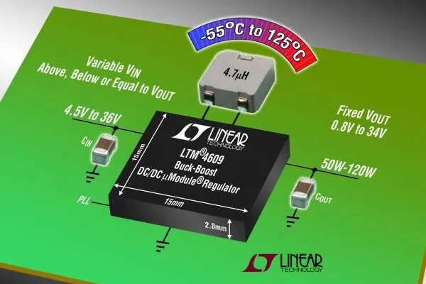 Bild: Linear Technology: Aufwärts-/Abwärts-DC/DC-uModule-Regler für den Temperaturbereich (...)