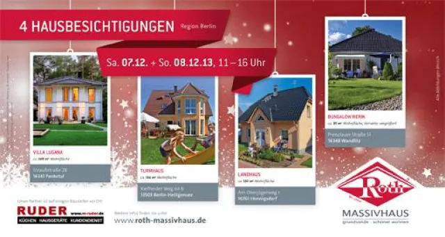 Bild: Nächstes Weihnachten im eigenen Haus | Adventsbesichtigungen von Roth-Massivhaus am 7./8. Dezember