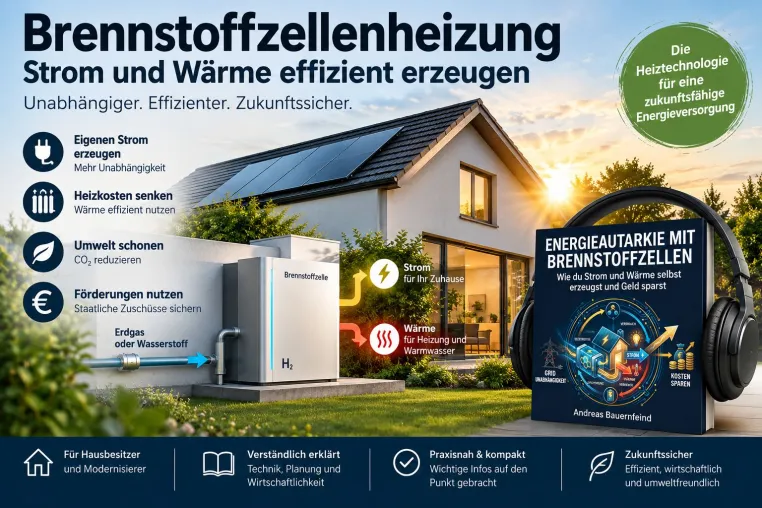 Brennstoffzellenheizung verständlich erklärt: Strom und Wärme effizient im Gebäude erzeugen Bild: Brennstoffzellenheizung verständlich erklärt: Strom und Wärme effizient im Gebäude erzeugen