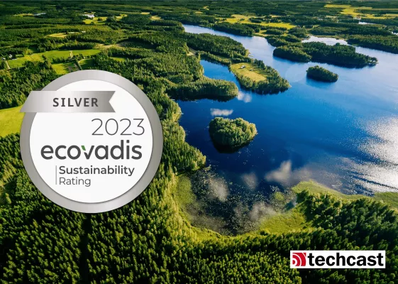 Bild: Techcast erhält Silber-Medaille von EcoVadis für Nachhaltigkeitsleistungen