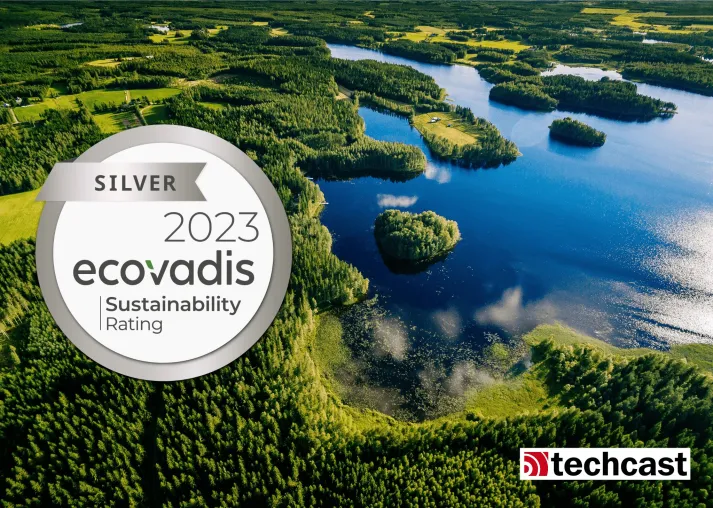 Bild: Techcast erhält Silber-Medaille von EcoVadis für Nachhaltigkeitsleistungen
