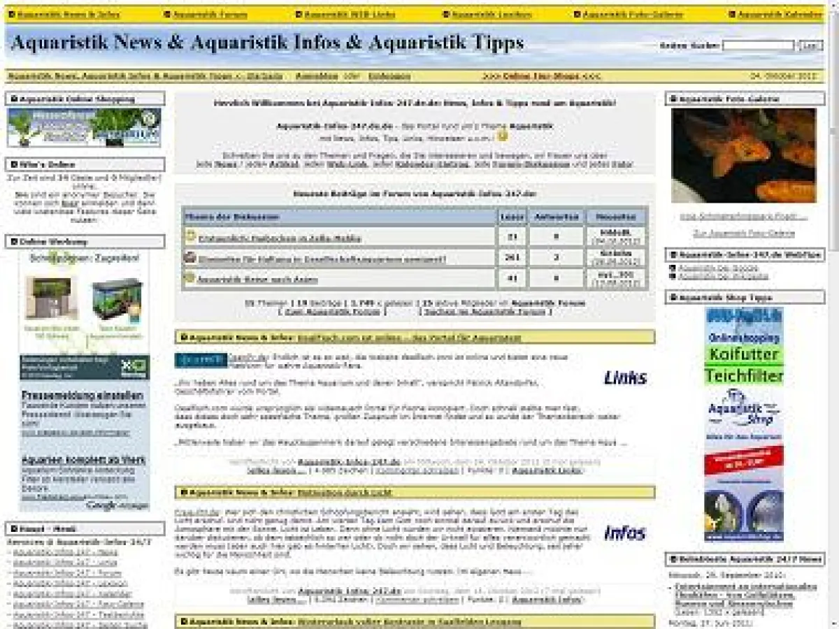 Aquaristik-Infos-247.de Screenshot