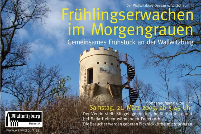 Frühlingserwachen und Parkpflege an der Wallwitzburg in Dessau - Veranstaltungen 2009 Bild: Frühlingserwachen und Parkpflege an der Wallwitzburg in Dessau - Veranstaltungen 2009
