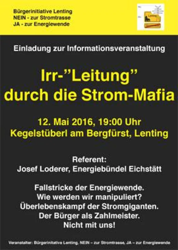 Veranstaltungsplakat Irr-