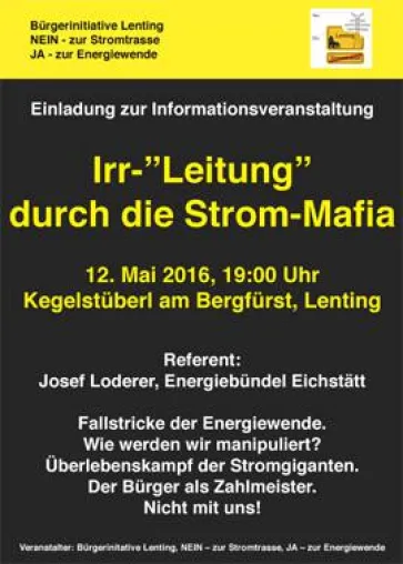 Irr-"Leitung" durch die Strom-Mafia Bild: Irr-"Leitung" durch die Strom-Mafia