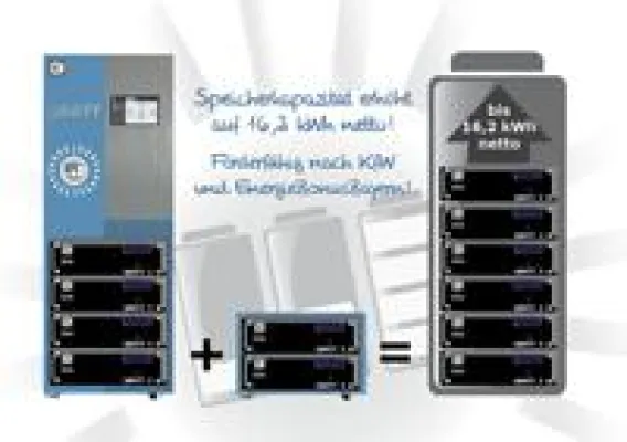 Bild: Q3 erhöht Nutzkapazität ihres Stromspeichers QBATT auf bis zu 16,2 kWh - förderfähig nach EnergieBonus Bayern