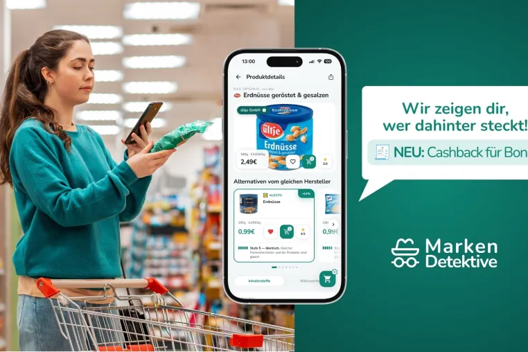 Bild: Vom Regal-Rätsel zur Sofort-Antwort: MarkenDetektive launcht KI-gestützte Produktanalyse & Cashback-Community