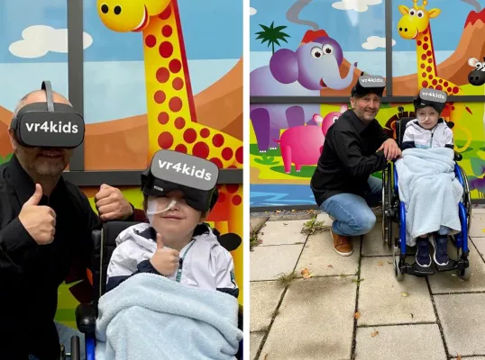 Bild: Spendenmöglichkeit für die innovative Inklusionsinitiative „vr4kids“