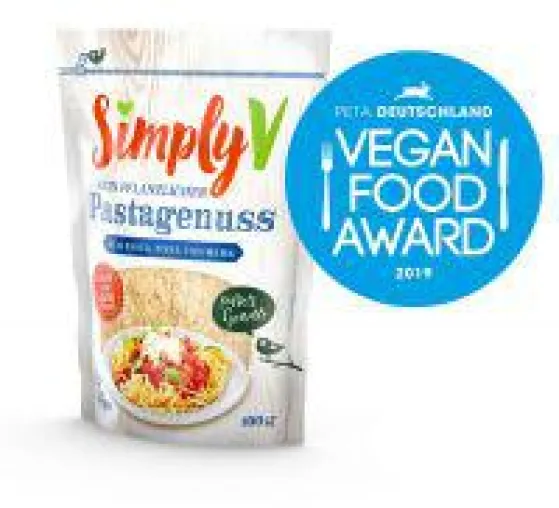 Ausgezeichnet: Simply V Pastagenuss gewinnt Vegan Food Award 2019 Bild: Ausgezeichnet: Simply V Pastagenuss gewinnt Vegan Food Award 2019