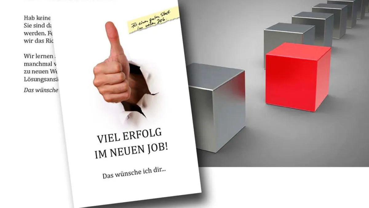 Wichtig im neuen Job - Viel Erfolg im neuen Job!