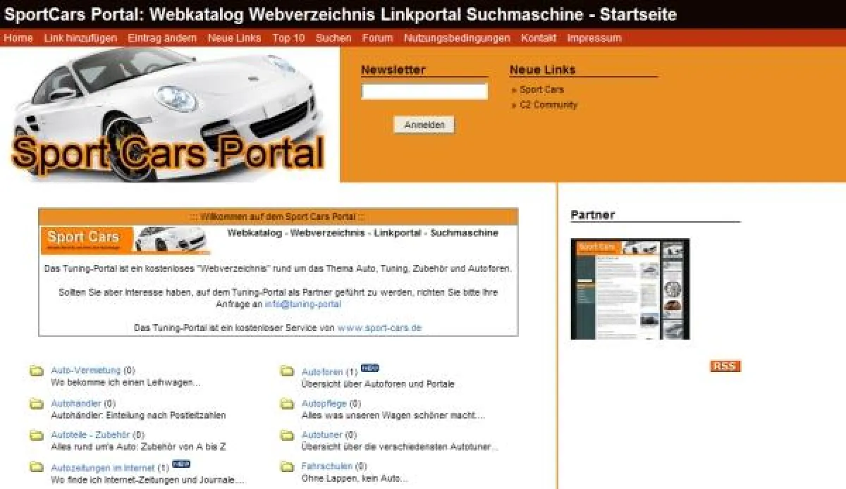 Sport Cars Portal: kostenloses Webportal rund um das Thema Auto, Tuning und Zubehör
