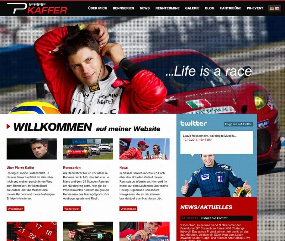 Neue Pierre Kaffer Homepage von Euroweb