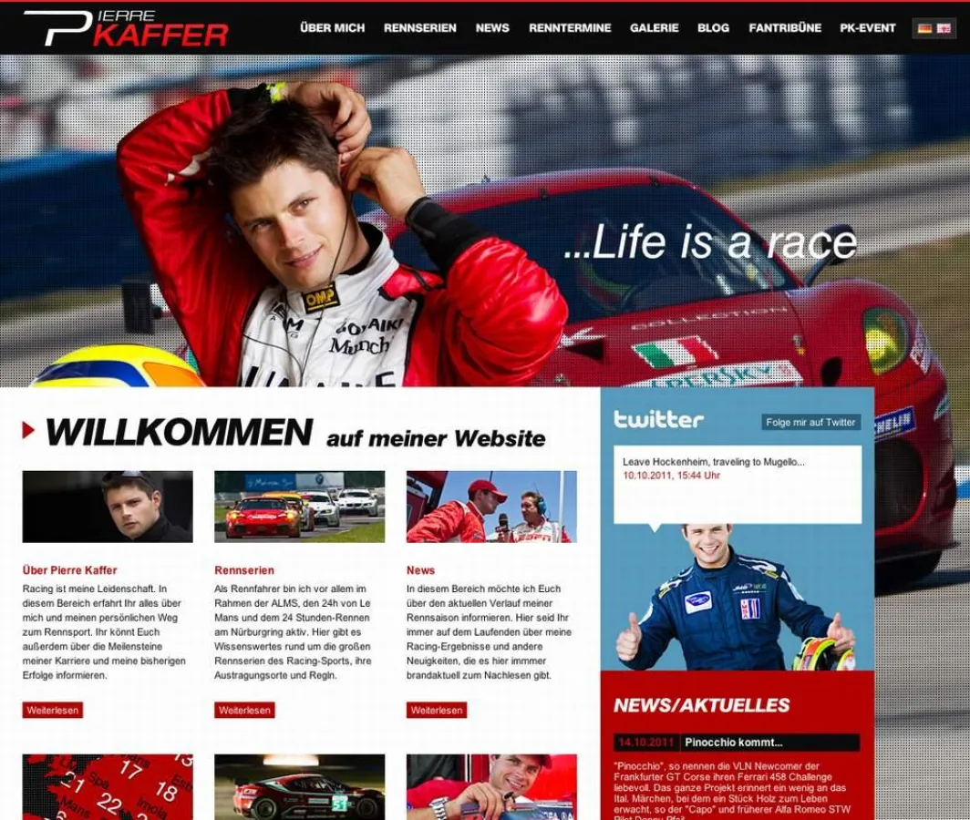 Neue Pierre Kaffer Homepage von Euroweb