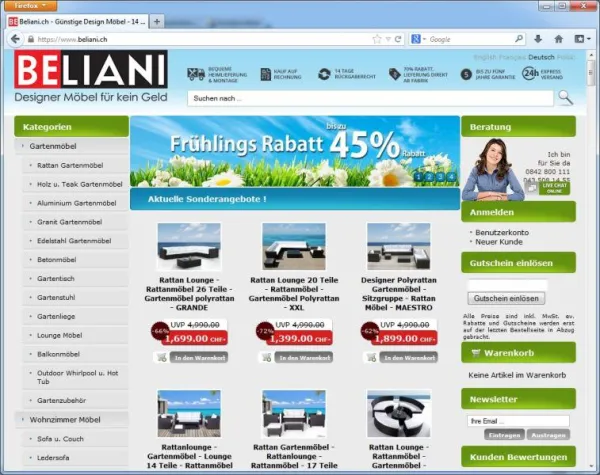 Bild: Beliani: Starke Umsätze dank Usability