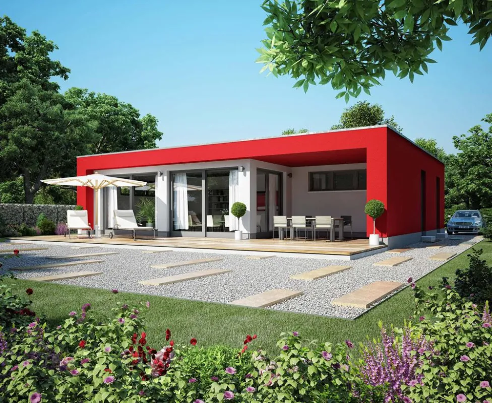 Modern und ausbaufähig: Bungalows mit Flachdächern. Foto: Heinz von Heiden / immowelt.de