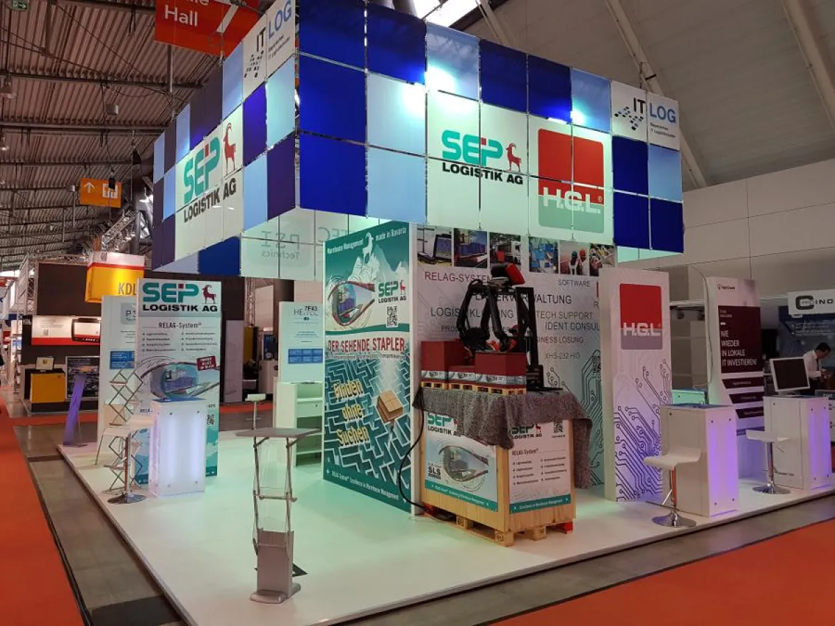 Der Gemeinschaftsstand des Bayerischen IT-Logistikclusters auf der LogiMAT 2017