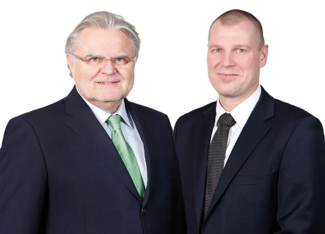 Die SCHNEIDER INTERCOM-Geschäftsleitung: Geschäftsführer Hans-J. Kurz (li.) und Prokurist Detlef Witte