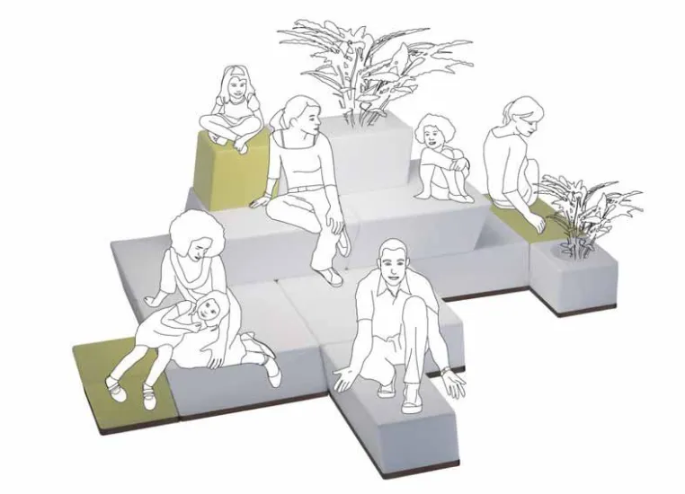 Bild: Designidee Univers – die dreidimensionale Architektur des Sitzens – Sitzen in 3D